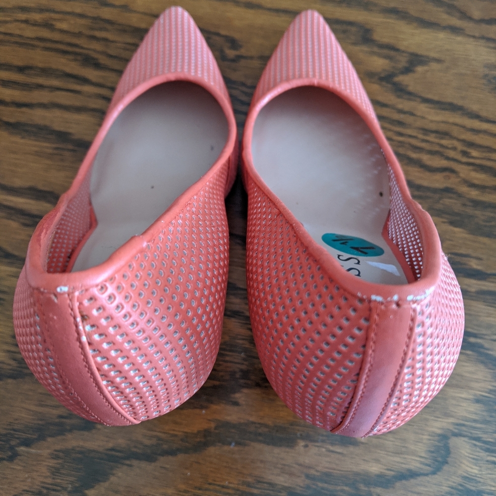 GUESS orange pointed toe tangerine pumps heels 7.5 - Picture 5 of 6